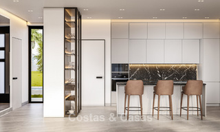 Lujosas villas sobre plano con vistas despejadas al mar en venta en Mijas, Costa del Sol 780084 