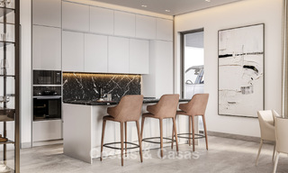 Lujosas villas sobre plano con vistas despejadas al mar en venta en Mijas, Costa del Sol 780085 