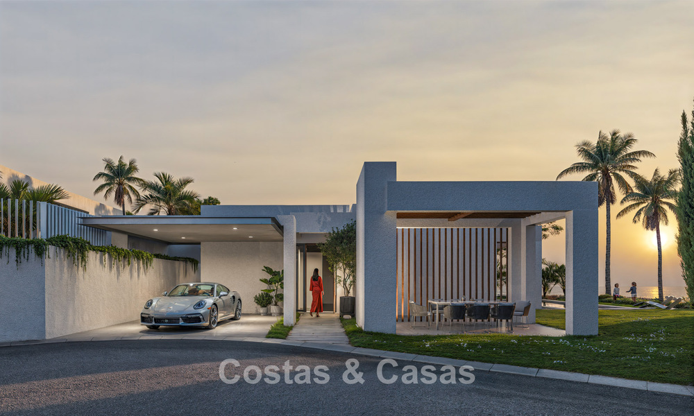 Lujosas villas sobre plano con vistas despejadas al mar en venta en Mijas, Costa del Sol 780086