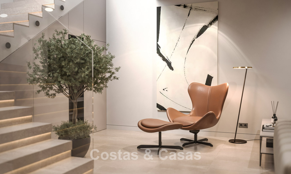 Lujosas villas sobre plano con vistas despejadas al mar en venta en Mijas, Costa del Sol 780089