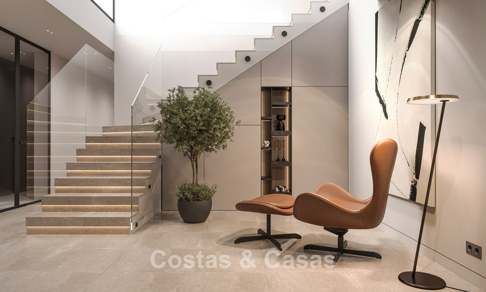 Lujosas villas sobre plano con vistas despejadas al mar en venta en Mijas, Costa del Sol 780090