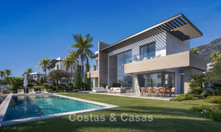 Lujosas villas sobre plano con vistas despejadas al mar en venta en Mijas, Costa del Sol 780094 