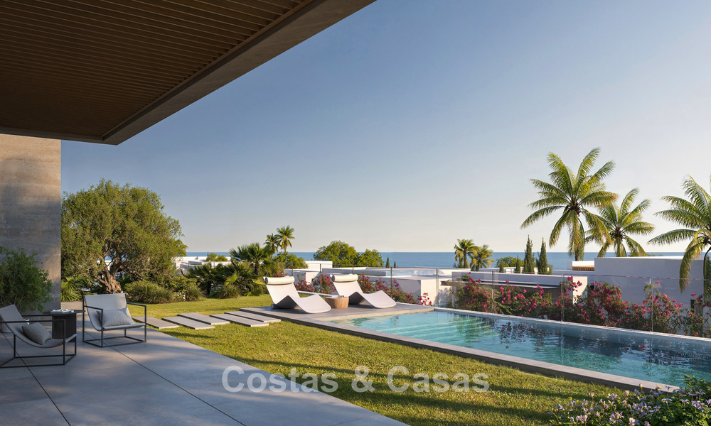 Lujosas villas sobre plano con vistas despejadas al mar en venta en Mijas, Costa del Sol 780095
