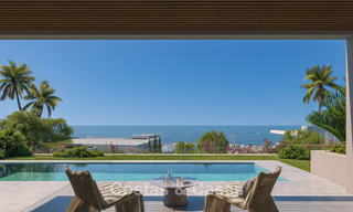 Lujosas villas sobre plano con vistas despejadas al mar en venta en Mijas, Costa del Sol 780098 