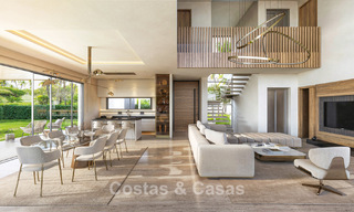 Lujosas villas sobre plano con vistas despejadas al mar en venta en Mijas, Costa del Sol 780104 