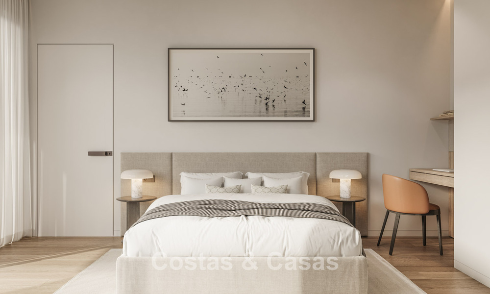 Lujosas villas sobre plano con vistas despejadas al mar en venta en Mijas, Costa del Sol 780108