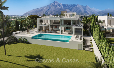 2 sofisticadas villas de nueva construcción con vistas al mar en venta cerca de servicios en la famosa Milla de Oro de Marbella 780247