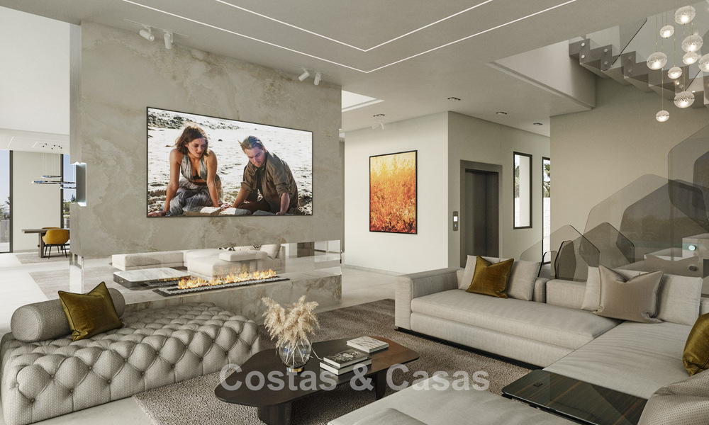 2 sofisticadas villas de nueva construcción con vistas al mar en venta cerca de servicios en la famosa Milla de Oro de Marbella 780250