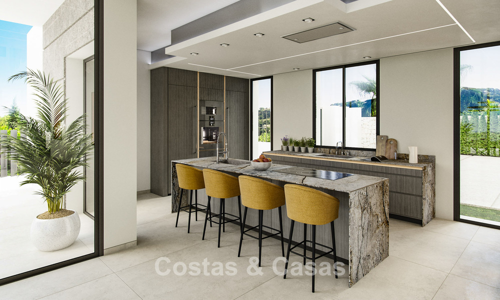 2 sofisticadas villas de nueva construcción con vistas al mar en venta cerca de servicios en la famosa Milla de Oro de Marbella 780258