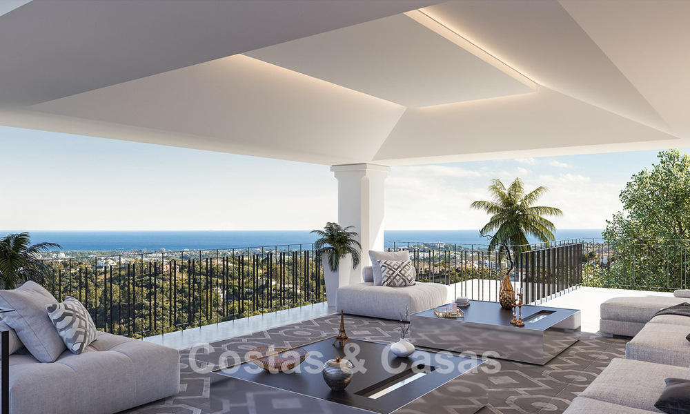 Exclusiva villa de lujo con una arquitectura andaluza clásica y contemporánea en venta en una comunidad cerrada en Benahavis - Marbella 780383