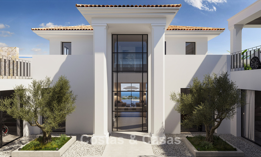 Exclusiva villa de lujo con una arquitectura andaluza clásica y contemporánea en venta en una comunidad cerrada en Benahavis - Marbella 780386
