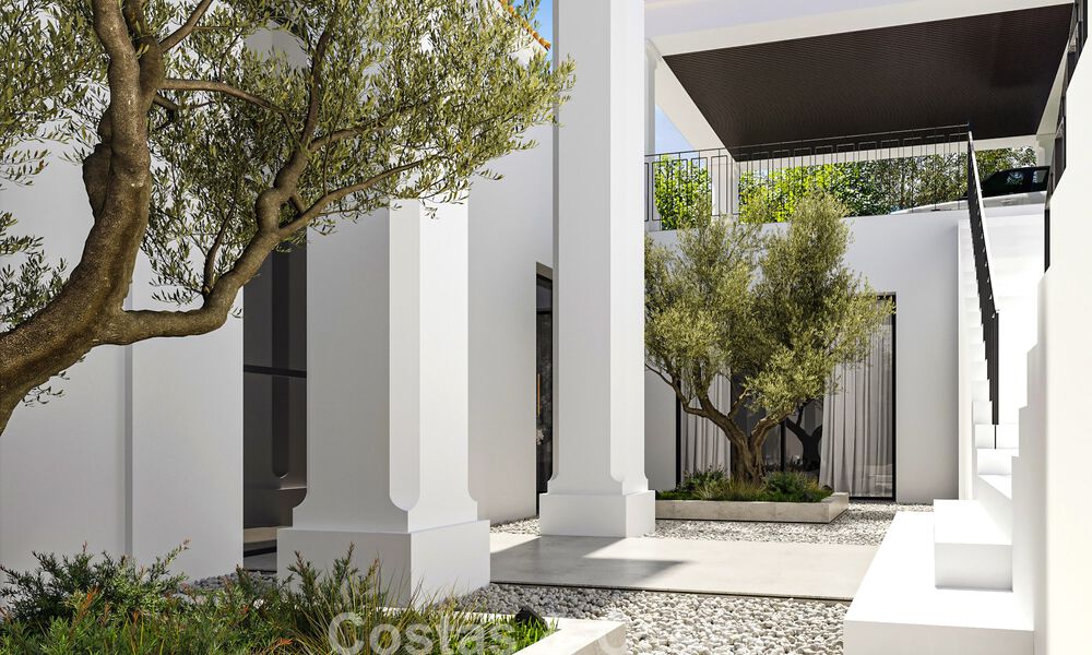 Exclusiva villa de lujo con una arquitectura andaluza clásica y contemporánea en venta en una comunidad cerrada en Benahavis - Marbella 780389