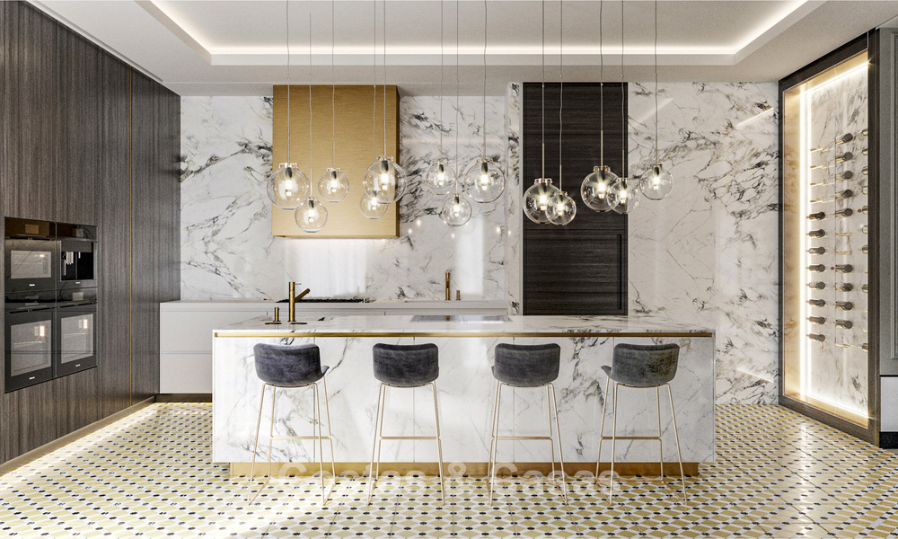 Exclusiva villa de lujo con una arquitectura andaluza clásica y contemporánea en venta en una comunidad cerrada en Benahavis - Marbella 780393