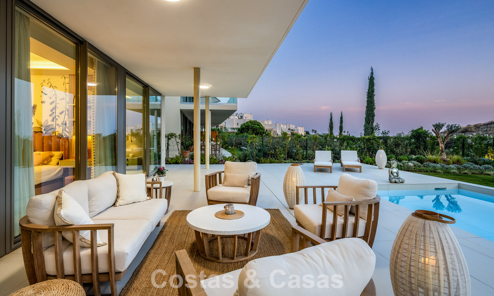 Apartamento nuevo en venta con vistas a la montaña y al mar en un complejo de alta gama en Benalmádena, Costa del Sol 780576