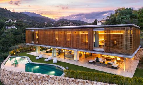 Villa de lujo de última generación con impresionantes vistas en venta en el exclusivo El Madroñal, Benahavis - Marbella 780610