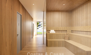 Apartamentos en primera línea de golf con vistas al mar en venta en un complejo de lujo en Mijas, Costa del Sol 780596 
