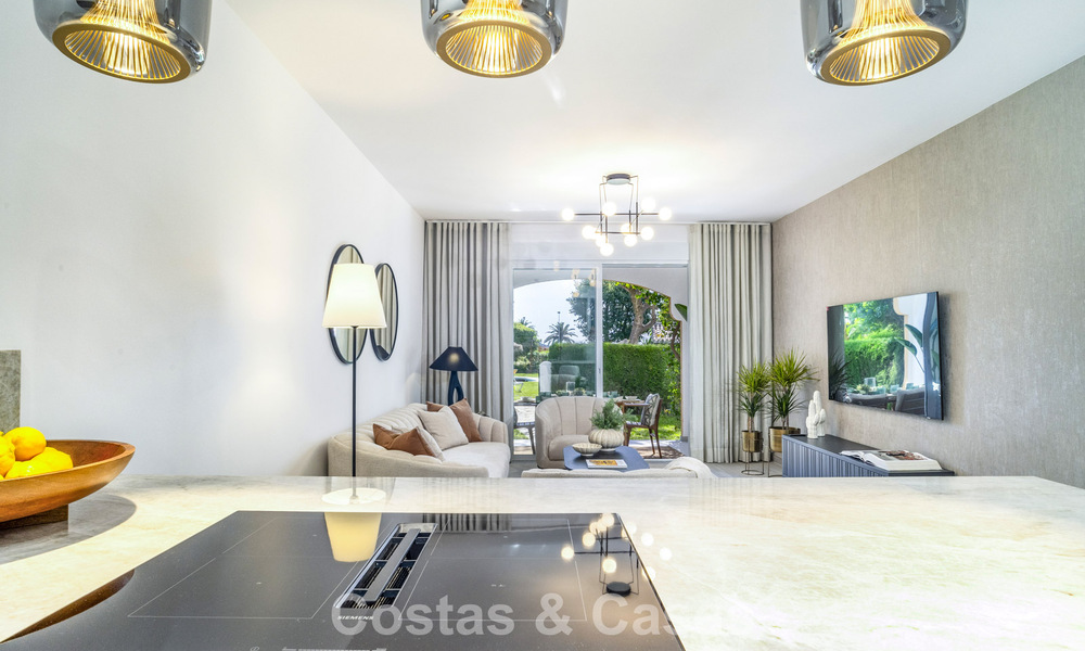 Apartamento reformado de 3 dormitorios con jardín a poca distancia de Puerto Banús en Nueva Andalucía, Marbella 780675
