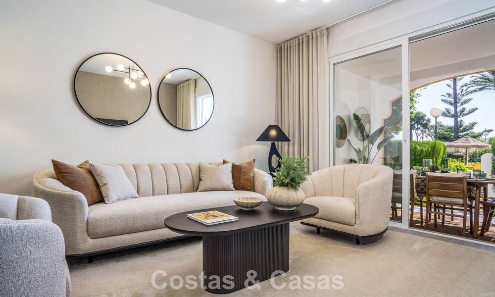 Apartamento reformado de 3 dormitorios con jardín a poca distancia de Puerto Banús en Nueva Andalucía, Marbella 780677