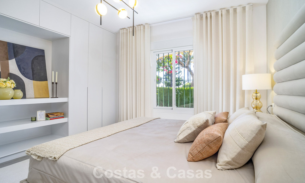 Apartamento reformado de 3 dormitorios con jardín a poca distancia de Puerto Banús en Nueva Andalucía, Marbella 780699