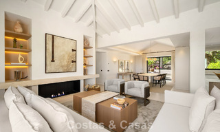 Villa de lujo de una sola planta, lista para entrar a vivir, en venta en el Valle del Golf de Nueva Andalucía, Marbella 780966 