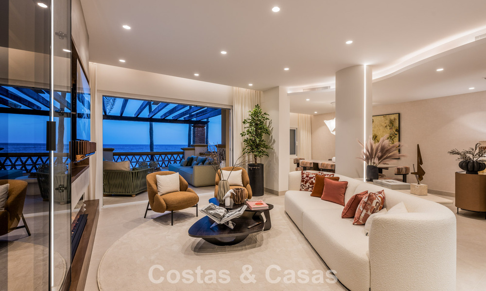 Lujoso apartamento de 3 dormitorios con vistas frontales al mar en venta al este de Marbella centro 780990