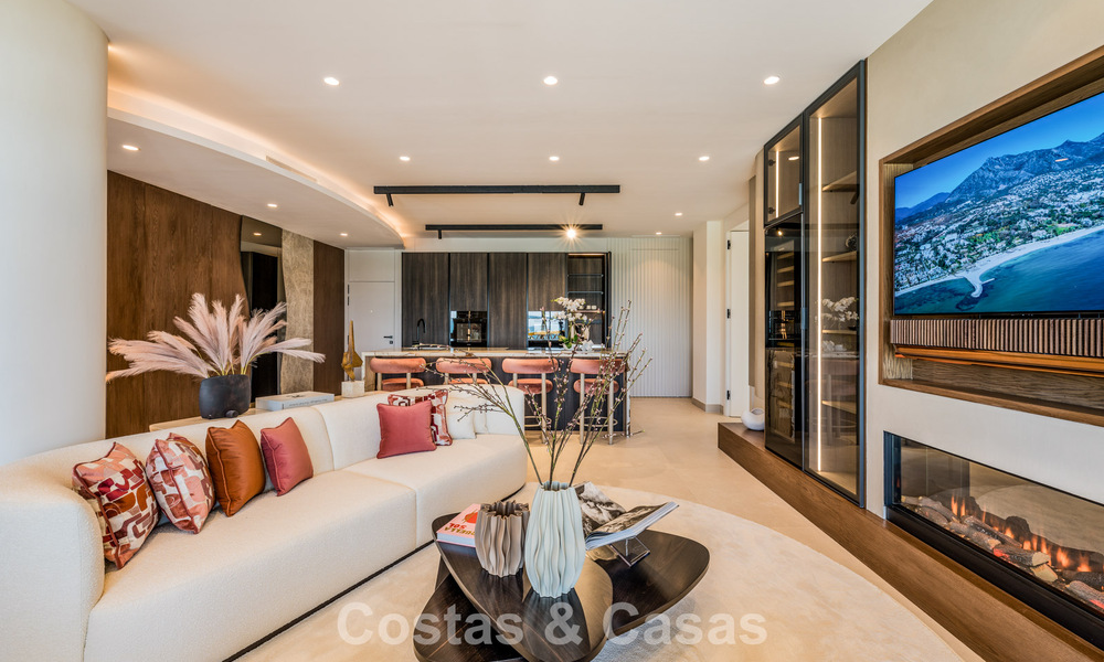 Lujoso apartamento de 3 dormitorios con vistas frontales al mar en venta al este de Marbella centro 781012
