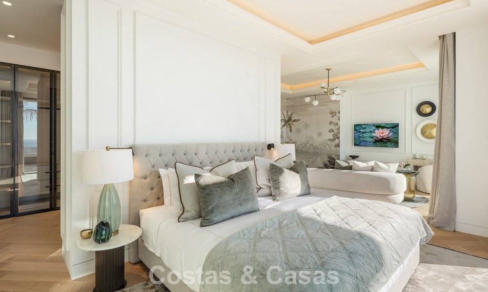Exclusiva villa de lujo con arquitectura andaluza moderna en venta con vistas panorámicas al mar en Marbella - Benahavís 781189