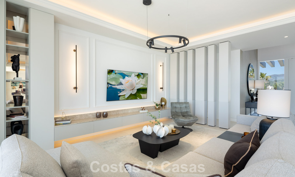 Exclusiva villa de lujo con arquitectura andaluza moderna en venta con vistas panorámicas al mar en Marbella - Benahavís 781207