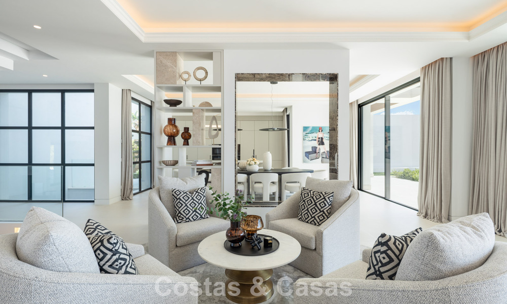 Exclusiva villa de lujo con arquitectura andaluza moderna en venta con vistas panorámicas al mar en Marbella - Benahavís 781211