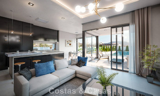 Villa contemporánea de nueva construcción en venta en un popular entorno de golf en Mijas, Costa del Sol 781159 