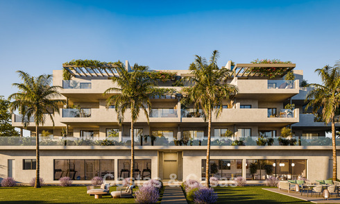 ¡Lanzamiento! Modernos apartamentos sobre plano con vistas al mar en venta en Casares Costa, Costa del Sol 781130