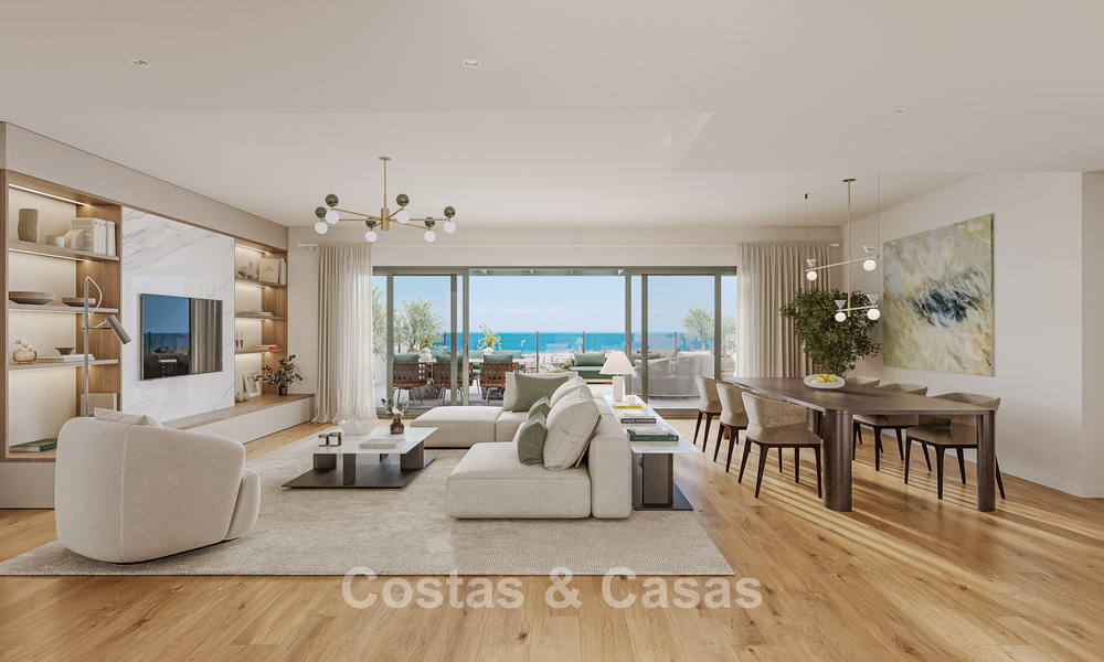 ¡Lanzamiento! Modernos apartamentos sobre plano con vistas al mar en venta en Casares Costa, Costa del Sol 788226