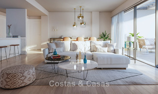 Apartamentos nuevos con vistas al mar en venta a un paso del campo de golf en La Cala de Mijas, Costa del Sol 781161 