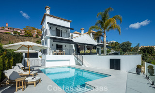 Villa de lujo lista para entrar a vivir con arquitectura española contemporánea y vistas al mar en venta en Marbella - Benahavís 781366 