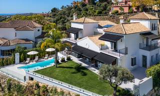Villa de lujo lista para entrar a vivir con arquitectura española contemporánea y vistas al mar en venta en Marbella - Benahavís 781373 