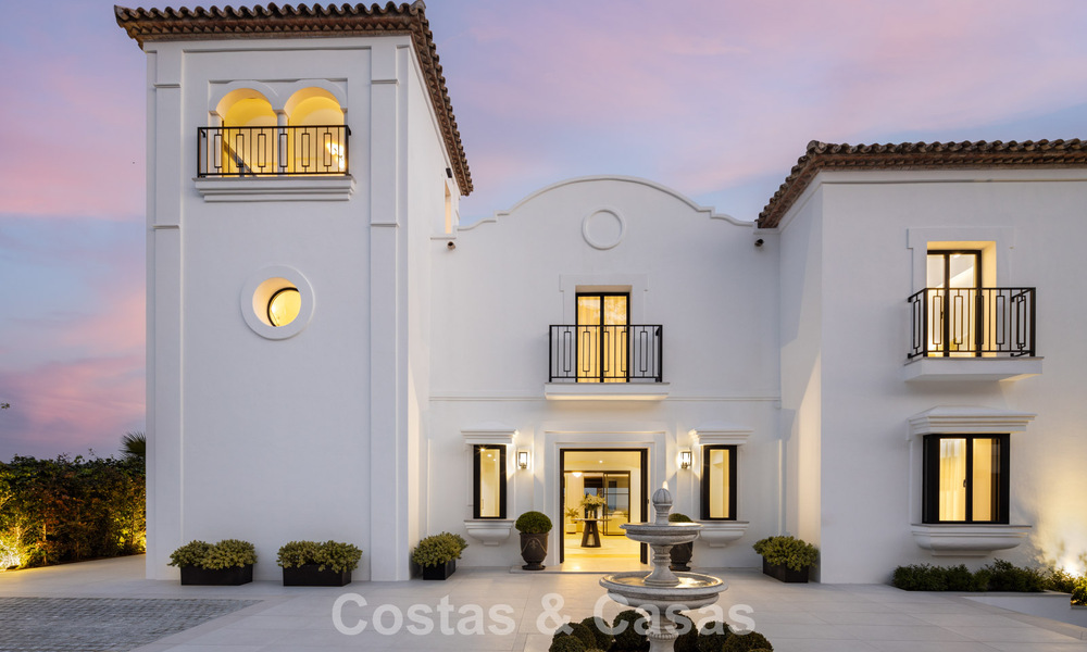 Villa de lujo lista para entrar a vivir con arquitectura española contemporánea y vistas al mar en venta en Marbella - Benahavís 781384