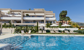 ¡Lanzamiento! Elegantes apartamentos de obra nueva en venta con vistas panorámicas al mar cerca del centro de Estepona 781386 