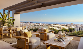 ¡Lanzamiento! Elegantes apartamentos de obra nueva en venta con vistas panorámicas al mar cerca del centro de Estepona 781391 