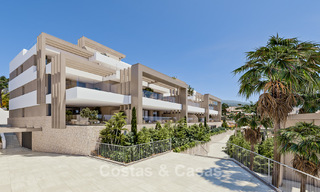 ¡Lanzamiento! Elegantes apartamentos de obra nueva en venta con vistas panorámicas al mar cerca del centro de Estepona 781397 