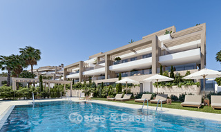¡Lanzamiento! Elegantes apartamentos de obra nueva en venta con vistas panorámicas al mar cerca del centro de Estepona 781401 