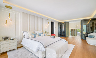 Villa de lujo de vanguardia, lista para entrar a vivir, en venta en el Valle del Golf de Nueva Andalucía, Marbella 781659 