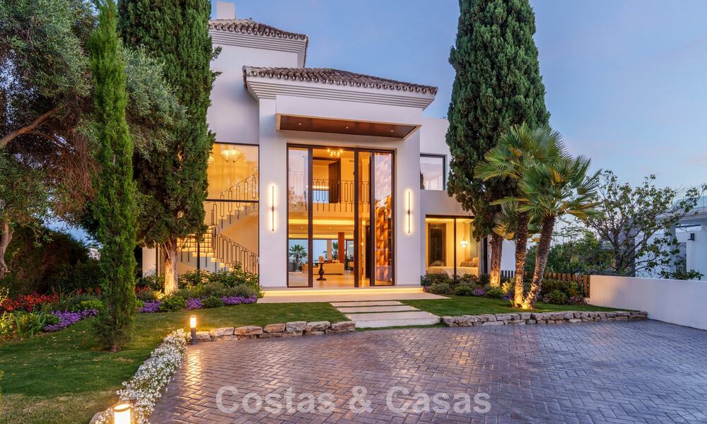 Villa de lujo de vanguardia, lista para entrar a vivir, en venta en el Valle del Golf de Nueva Andalucía, Marbella 781687