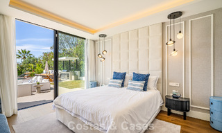 Villa de lujo de vanguardia, lista para entrar a vivir, en venta en el Valle del Golf de Nueva Andalucía, Marbella 781698 