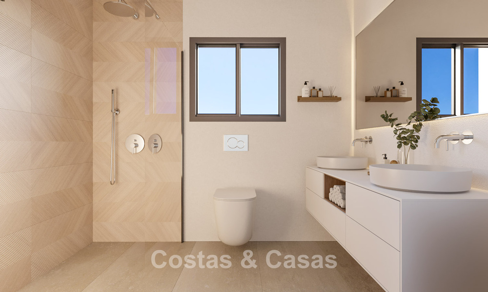 ¡Nuevo en el mercado! Villas de diseño de alta tecnología en venta en un codiciado entorno de golf cerca del centro de Estepona 781753