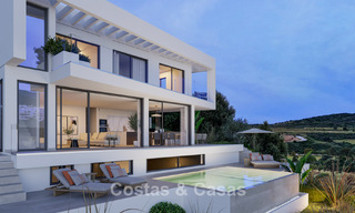 ¡Nuevo en el mercado! Villas de diseño de alta tecnología en venta en un codiciado entorno de golf cerca del centro de Estepona 781754 