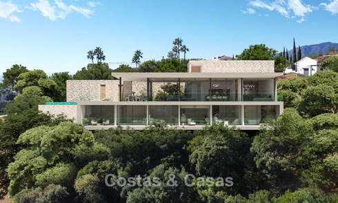 Villa de diseño vanguardista y de alta gama con vistas despejadas al mar en venta en las colinas de Marbella - Benahavís 781701