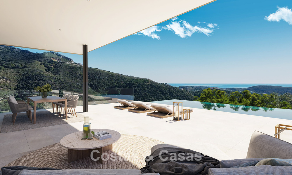 Villa de diseño vanguardista y de alta gama con vistas despejadas al mar en venta en las colinas de Marbella - Benahavís 781704