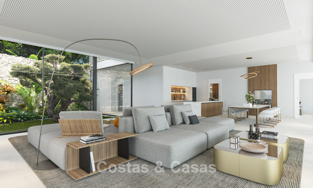 Villa de diseño vanguardista y de alta gama con vistas despejadas al mar en venta en las colinas de Marbella - Benahavís 781708