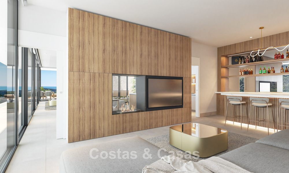 Villa de diseño vanguardista y de alta gama con vistas despejadas al mar en venta en las colinas de Marbella - Benahavís 781710
