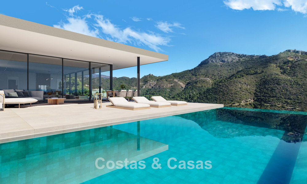 Villa de diseño vanguardista y de alta gama con vistas despejadas al mar en venta en las colinas de Marbella - Benahavís 781711